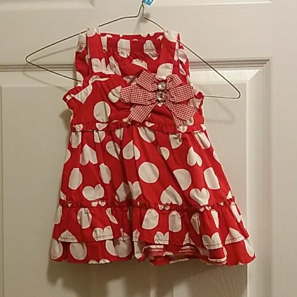 Poke dot dress with matching shorts